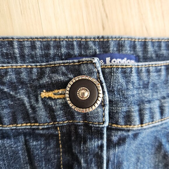 London & London Jean Dark Blue Denim Skirt Classic Blue Denim Skirt Size 18 - Picture 5 of 10